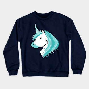 Pixel Spectral White Unicorn Crewneck Sweatshirt